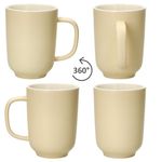 6er Set Jasper Vanille Kaffeebecher aus Steingut - 403541_Bild_4