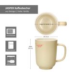 6er Set Jasper Vanille Kaffeebecher aus Steingut - 403541_Bild_6