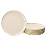 6er Set Jasper Vanille Speiseteller aus Steingut - 403589_Bild_2