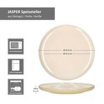 6er Set Jasper Vanille Speiseteller aus Steingut - 403589_Bild_4