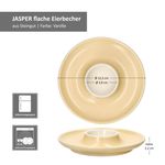 6er Set Jasper Vanille Eierbecher mit Ablage aus Steingut - 406924_Bild_5