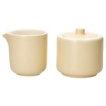 2tlg Set Jasper Vanille Milchkännchen & Zuckerdose aus Steingut - 1x 406931 & 1x 406993_Bild_1