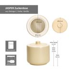 2tlg Set Jasper Vanille Milchkännchen & Zuckerdose aus Steingut - 1x 406931 & 1x 406993_Bild_6