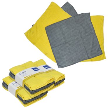 16tlg Set Supor Microfasertuch 35x35 cm gelb & grau - 11643_Bild_1