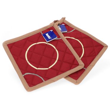 2er Set Topflappen Diego rot-braun _Bild_1