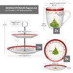5tlg Etageren Set Weihnachtstraum für 2 Personen aus Porzellan - 1x 161875 2x 161872 + 2x 161883_Bild_6