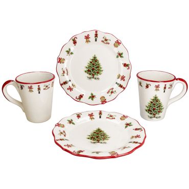 4tlg Frühstücksset Maestro Natale Weihnachten für 2 Personen aus Keramik – 2x 32/12 & 2x 965/21_Bild_1