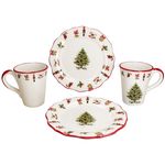 4tlg Frühstücksset Maestro Natale Weihnachten für 2 Personen aus Keramik – 2x 32/12 & 2x 965/21_Bild_1