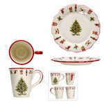 4tlg Frühstücksset Maestro Natale Weihnachten für 2 Personen aus Keramik – 2x 32/12 & 2x 965/21_Bild_4