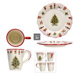 4tlg Frühstücksset Maestro Natale Weihnachten für 2 Personen aus Keramik – 2x 32/12 & 2x 965/21_Bild_3