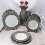 12tlg Tafelservice VARIANT GRAU für 6 Personen aus Porzellan_Bild_2