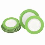 12tlg Tafelservice VARIANT GRÜN für 6 Personen aus Porzellan_Bild_1