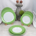 12tlg Tafelservice VARIANT GRÜN für 6 Personen aus Porzellan_Bild_2