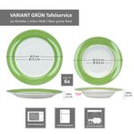 12tlg Tafelservice VARIANT GRÜN für 6 Personen aus Porzellan_Bild_6