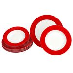 12tlg Tafelservice VARIANT ROT für 6 Personen aus Porzellan_Bild_1