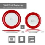 12tlg Tafelservice VARIANT ROT für 6 Personen aus Porzellan_Bild_6