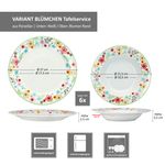 12tlg Tafelservice VARIANT BLÜMCHEN für 6 Personen aus Porzellan_Bild_5