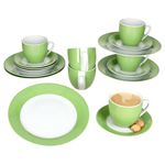 18tlg Kaffeeservice VARIANT GRÜN für 6 Personen aus Porzellan_Bild_1