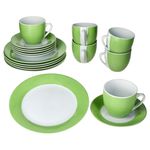 18tlg Kaffeeservice VARIANT GRÜN für 6 Personen aus Porzellan_Bild_2