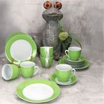 18tlg Kaffeeservice VARIANT GRÜN für 6 Personen aus Porzellan_Bild_3