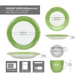 18tlg Kaffeeservice VARIANT GRÜN für 6 Personen aus Porzellan_Bild_8