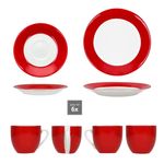 18tlg Kaffeeservice VARIANT ROT für 6 Personen aus Porzellan_Bild_4
