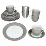 18tlg Kaffeeservice VARIANT GRAU für 6 Personen aus Porzellan_Bild_2