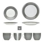18tlg Kaffeeservice VARIANT GRAU für 6 Personen aus Porzellan_Bild_4