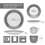 18tlg Kaffeeservice VARIANT GRAU für 6 Personen aus Porzellan_Bild_7