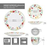 18tlg Kaffeeservice VARIANT BLÜMCHEN für 6 Personen aus Porzellan_Bild_7