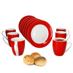 01-MamboCat-Variant-12tlg-Fruehstuecksset-Rot-Deko.jpg 12tlg Frühstücksset VARIANT ROT für 6 Personen aus Porzellan_Bild_1