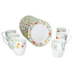 12tlg Frühstücksset VARIANT BLÜMCHEN für 6 Personen aus Porzellan_Bild_2