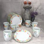 12tlg Frühstücksset VARIANT BLÜMCHEN für 6 Personen aus Porzellan_Bild_3