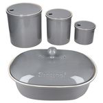 L & Brottopf in Grau aus weißem Ton - 1992S + 1993M + 1994L + 1975_Bild_1