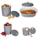 L & Brottopf in Grau aus weißem Ton - 1992S + 1993M + 1994L + 1975_Bild_2