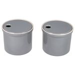 2er Set OSKAR Knoblauch-Vorratsdose S in Grau aus weißem Ton - 1992S_Bild_2