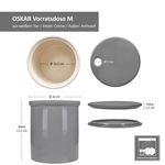 2er Set OSKAR Zwiebel-Vorratsdose M in Grau aus weißem Ton - 1993M_Bild_6