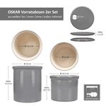2er Set OSKAR Vorratsdose S & M in Grau aus weißem Ton - 1992S + 1993M_Bild_6