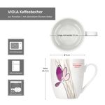 6er Set Kaffeebecher mit Henkel VIOLA Porzellan für 6 Personen_Bild_7
