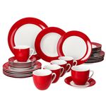 30tlg Kombiservice VARIANT ROT für 6 Personen aus Porzellan_Bild_1