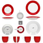 30tlg Kombiservice VARIANT ROT für 6 Personen aus Porzellan_Bild_5