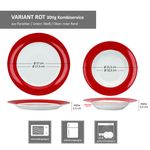 30tlg Kombiservice VARIANT ROT für 6 Personen aus Porzellan_Bild_7