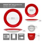 30tlg Kombiservice VARIANT ROT für 6 Personen aus Porzellan_Bild_8