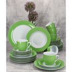30tlg Kombiservice VARIANT GRÜN für 6 Personen aus Porzellan_Bild_2