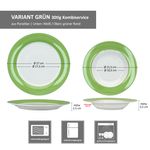 30tlg Kombiservice VARIANT GRÜN für 6 Personen aus Porzellan_Bild_7