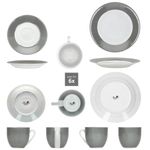 30tlg Kombiservice VARIANT GRAU für 6 Personen aus Porzellan_Bild_5