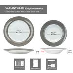 30tlg Kombiservice VARIANT GRAU für 6 Personen aus Porzellan_Bild_7