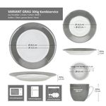 30tlg Kombiservice VARIANT GRAU für 6 Personen aus Porzellan_Bild_8