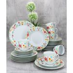30tlg Kombiservice VARIANT BLÜMCHEN für 6 Personen aus Porzellan_Bild_2