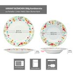 30tlg Kombiservice VARIANT BLÜMCHEN für 6 Personen aus Porzellan_Bild_7